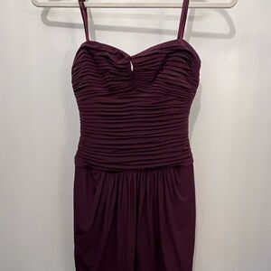 BCBGMaxAzria Strapless Plum Dress